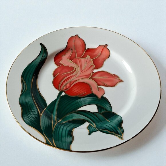 Fitz And Floyd “Tulipe Rouge” Salad Plate - Picture 1 of 10